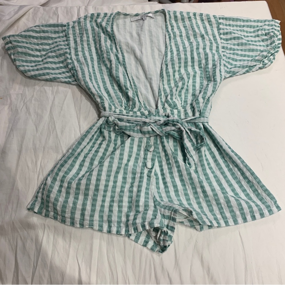 Striped romper Lovers + Friends Pants & Jumpsuits Lovers + Friends Simon Romper